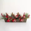 Plaid Ribbon and Berries Candle Centerpiece