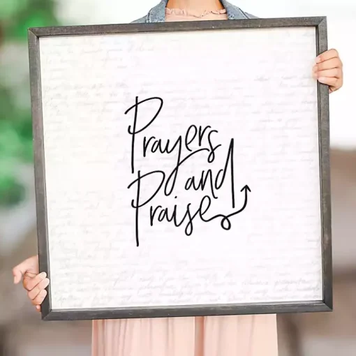 Prayers and Praise Framed Pinboard