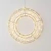 Pre-Lit Metallic Silver Christmas Wreath
