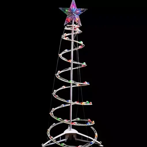 Pre-Lit White Spiral Christmas Tree, 3 ft.
