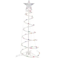 Pre-Lit White Spiral Christmas Tree, 3 ft.