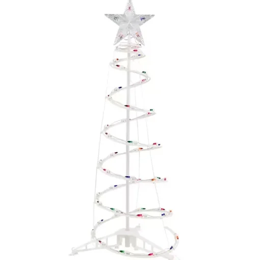 Pre-Lit White Spiral Christmas Tree, 3 ft.