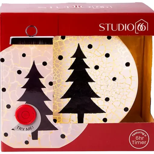 Pre-Lit Winter Shadow Tabletop Luminaria