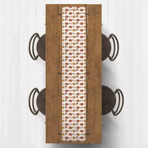 Pumpkins and Leaves Table Runner, 72 in.