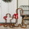 Rattan Gingerbread Men Outdoor Statues, Set of 2