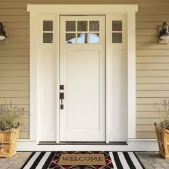 Red & Green Plaid Welcome Doormat