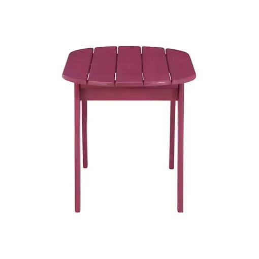 Red Acacia Wood Oval Adirondack Coffee Table