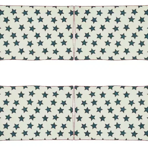 Red and Blue Star Placemats, Set of 4