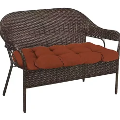 Red French Edge 3-pc. Outdoor Wicker Cushion Set