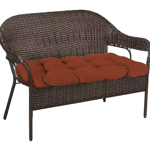 Red French Edge 3-pc. Outdoor Wicker Cushion Set
