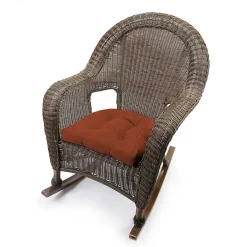 Red French Edge 3-pc. Outdoor Wicker Cushion Set