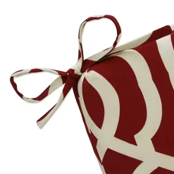 Red New Geometric Outdoor Chair Cushion