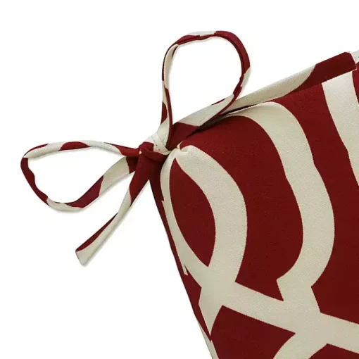 Red New Geometric Outdoor Chair Cushion