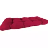 Red Pompei Wicker Settee Outdoor Cushion
