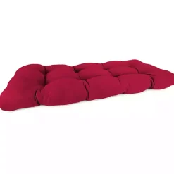 Red Pompei Wicker Settee Outdoor Cushion