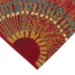 Red Spheres Indoor/Outdoor Runner, 1x4