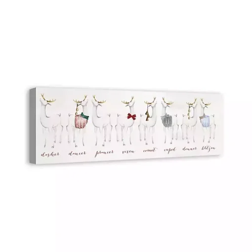 Reindeer Lineup Canvas Art Print
