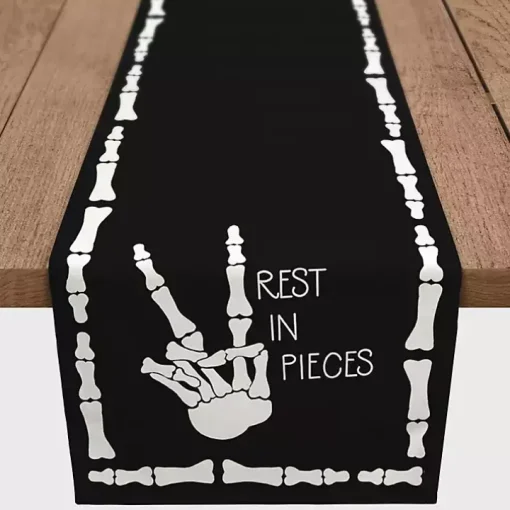 Rest in Pieces Halloween Table Runner, 90 in.