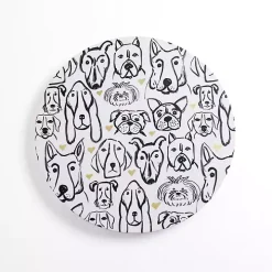 Round Dog Doodle Canvas Art Print