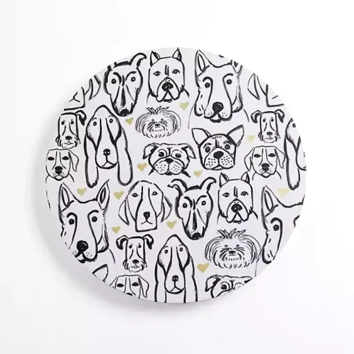 Round Dog Doodle Canvas Art Print