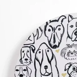 Round Dog Doodle Canvas Art Print
