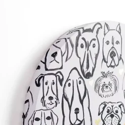 Round Dog Doodle Canvas Art Print