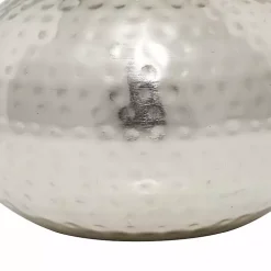 Round Silver Jar with Mango Wood Lid