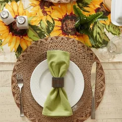 Round Woven Lattice Placemats, Set of 6