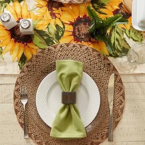 Round Woven Lattice Placemats, Set of 6