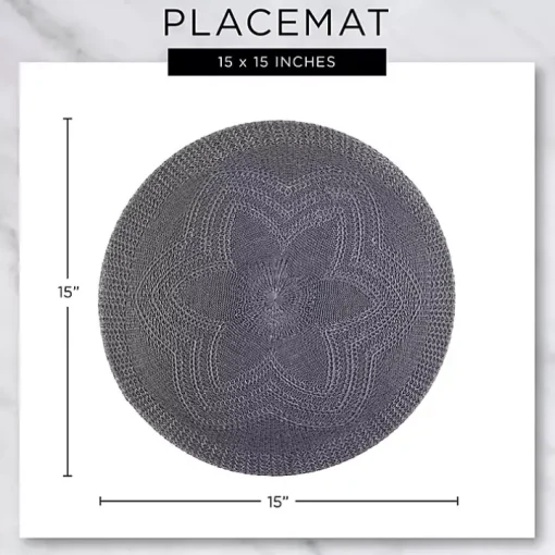 Round Woven Lattice Placemats, Set of 6