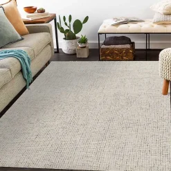 Rust & Beige Geometric Wool Area Rug