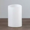 Rustic White LED Pillar Candle, 4x6 in.