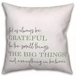 Sage Green Grateful Pillow