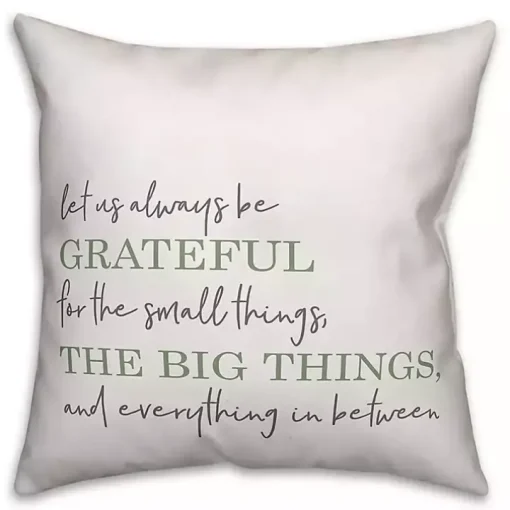 Sage Green Grateful Pillow