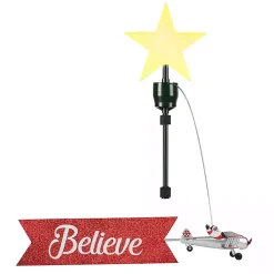 Santa's Plane Animated Pre-Lit Tree Topper
