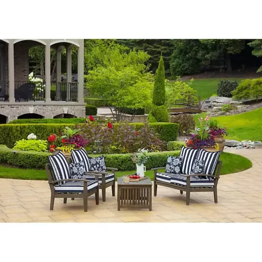 Sapphire Ashland Jacobean Outdoor Pillow