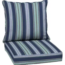 Sapphire Stripe 2-pc. Outdoor Deep Seat Cushion