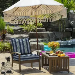 Sapphire Stripe 2-pc. Outdoor Deep Seat Cushion