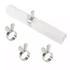 Silver Bunny Ear Napkin Rings, Set of 4