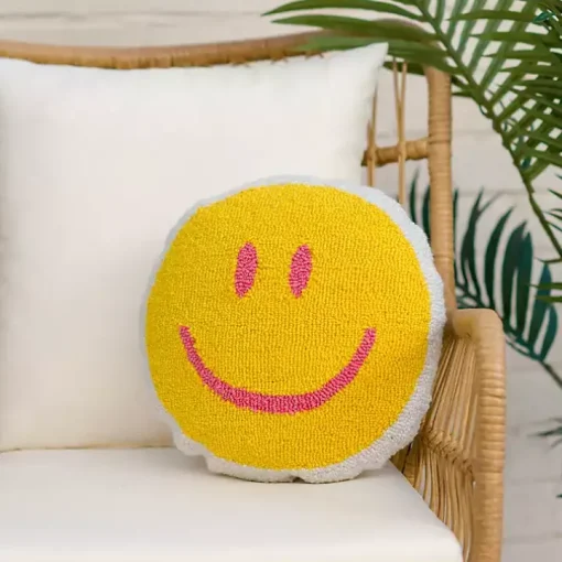 Smiley Face Outdoor Pillow