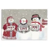 Snowman Peace Love Joy Christmas Wall Art