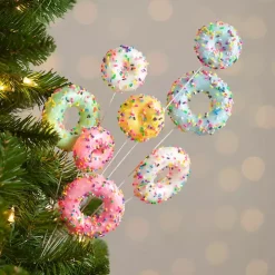 Sprinkled Doughnuts Christmas Pick