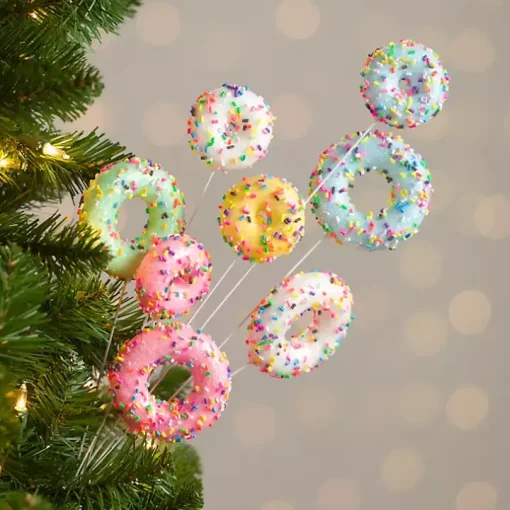 Sprinkled Doughnuts Christmas Pick