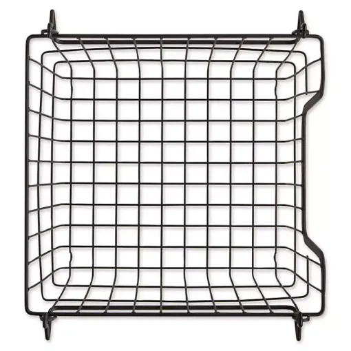 Stackable Black Wire Kitchen Basket, 8 in.