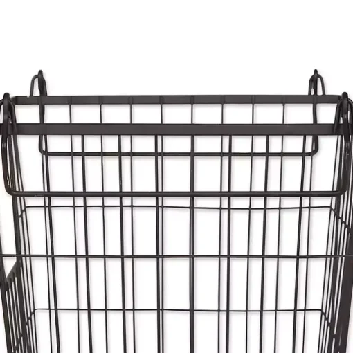 Stackable Black Wire Kitchen Basket, 8 in.