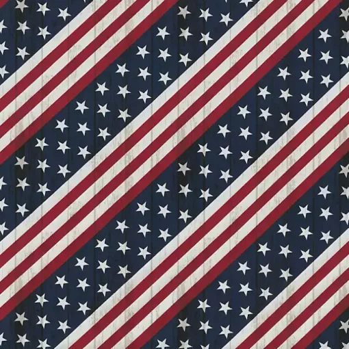 Stars & Stripes Tufted Outdoor Bench Cushion