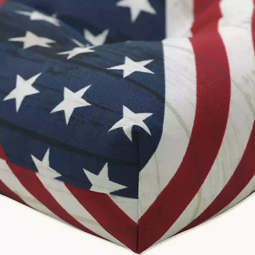 Stars & Stripes Tufted Outdoor Bench Cushion
