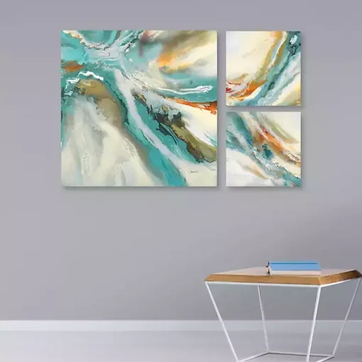 Striations I, II & III Canvas Art Prints, Set of 3