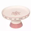 Striped Snowflake Ceramic Cake Stand