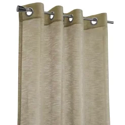 Tan Boucle Sheer Single Curtain Panel, 84 in.